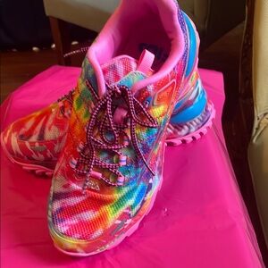 Fila Pink Tie-Dye Sneakers Athletic Mesh